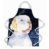 Caroline'S Treasures Ss8356Apron Starry Night Clumber Spaniel Apron, Large, Multicolor