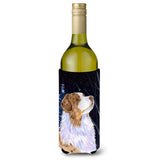 Starry Night Australian Shepherd Wine Bottle Beverage Insulator Beverage Insulator Hugger Ss8375Literk