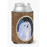 Starry Night Maltese Can Or Bottle Beverage Insulator Hugger