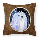 Caroline'S Treasures Ss8378Pw1414 Starry Night Maltese Decorative Canvas Fabric Pillow, Large, Multicolor