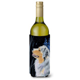Starry Night Australian Shepherd Wine Bottle Beverage Insulator Beverage Insulator Hugger Ss8382Literk