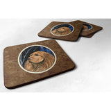 Caroline'S Treasures Ss8391Fc Starry Night Sussex Spaniel Foam Coasters Set Of 4 (Set Of 4), 3.5 H X 3.5 W, Multicolor