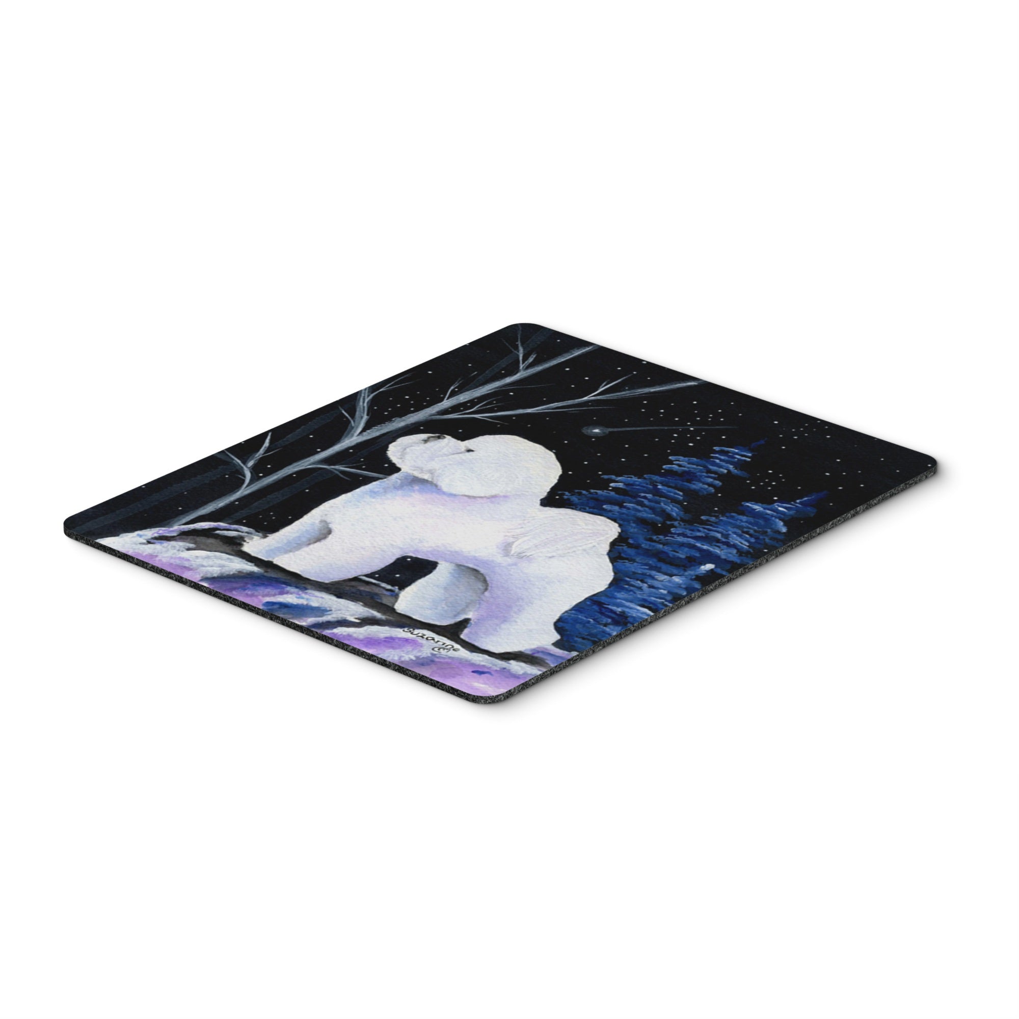 Caroline'S Treasures Mouse/Hot Pad/Trivet, Starry Night Bichon Frise (Ss8397Mp)