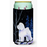Starry Night Bichon Frise Tall Boy Beverage Insulator Beverage Insulator Hugger