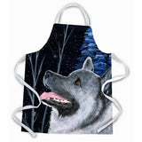 Caroline'S Treasures Ss8398Apron Starry Night Norwegian Elkhound Apron, Large, Multicolor