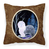 Caroline'S Treasures Ss8401Pw1414 Starry Night Old English Sheepdog Fabric Pillow, Large, Multicolor