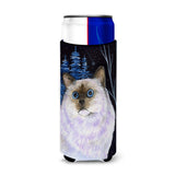 Starry Night Cat - Birman Ultra Beverage Insulators For Slim Cans Ss8403Muk