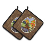 Caroline'S Treasures Chesapeake Bay Retriever Pair Of Pot Holders Ss8427Pthd, 7.5Hx7.5W, Multicolor