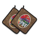 Caroline'S Treasures Keeshond Pair Of Pot Holders Ss8432Pthd, 7.5Hx7.5W, Multicolor