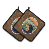 Caroline'S Treasures Manchester Terrier Pair Of Pot Holders Ss8433Pthd, 7.5Hx7.5W, Multicolor