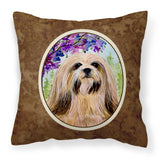 Caroline'S Treasures Ss8436Pw1414 Lhasa Apso Decorative Canvas Fabric Pillow, Large, Multicolor