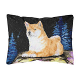 Caroline'S Treasures Ss8445Pw1216 Starry Night Shiba Inu Decorative Canvas Fabric Pillow, Large, Multicolor