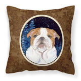 Caroline'S Treasures Ss8447Pw1414 Starry Night English Bulldog Fabric Pillow, Large, Multicolor