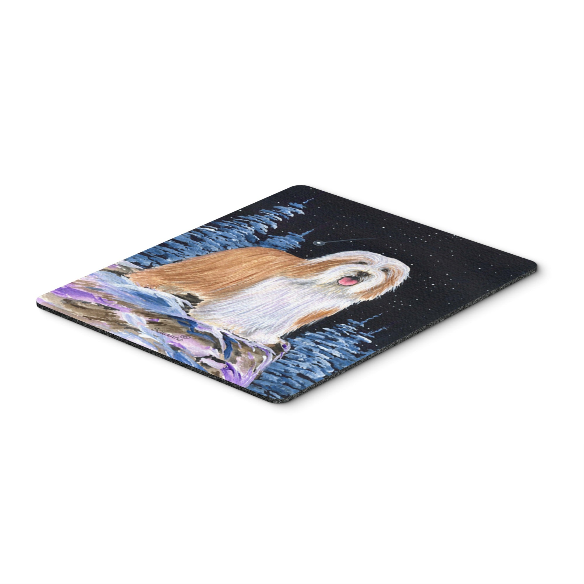 Caroline'S Treasures Mouse/Hot Pad/Trivet, Starry Night Bearded Collie (Ss8451Mp)