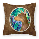 Caroline'S Treasures Ss8457Pw1414 Doberman Decorative Canvas Fabric Pillow, Large, Multicolor