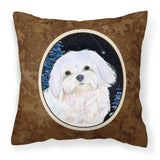Caroline'S Treasures Ss8460Pw1414 Starry Night Maltese Decorative Canvas Fabric Pillow, Large, Multicolor