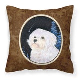 Caroline'S Treasures Ss8461Pw1414 Starry Night Maltese Decorative Canvas Fabric Pillow, Large, Multicolor