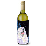 Starry Night Great Pyrenees Wine Bottle Beverage Insulator Beverage Insulator Hugger