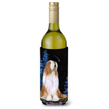 Starry Night Bearded Collie Wine Bottle Beverage Insulator Beverage Insulator Hugger Ss8467Literk
