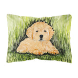 Caroline'S Treasures Ss8476Pw1216 Golden Retriever Decorative Canvas Fabric Pillow, Large, Multicolor