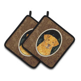 Caroline'S Treasures Starry Night Chesapeake Bay Retriever Pair Of Pot Holders Ss8487Pthd, 7.5Hx7.5W, Multicolor