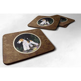 Caroline'S Treasures Ss8503Fc Starry Night Fox Terrier Foam Coasters Set Of 4 (Set Of 4), 3.5 H X 3.5 W, Multicolor