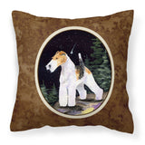 Caroline'S Treasures Ss8503Pw1414 Starry Night Fox Terrier Decorative Canvas Fabric Pillow, Large, Multicolor