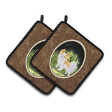 Caroline'S Treasures Starry Night Chihuahua Pair Of Pot Holders Ss8516Pthd, 7.5Hx7.5W, Multicolor