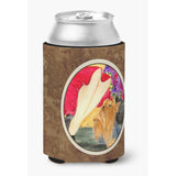 Lady With Her Yorkie Can Or Bottle Beverage Insulator Hugger