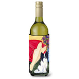 Lady With Her Papillon Wine Bottle Beverage Insulator Beverage Insulator Hugger Ss8523Literk