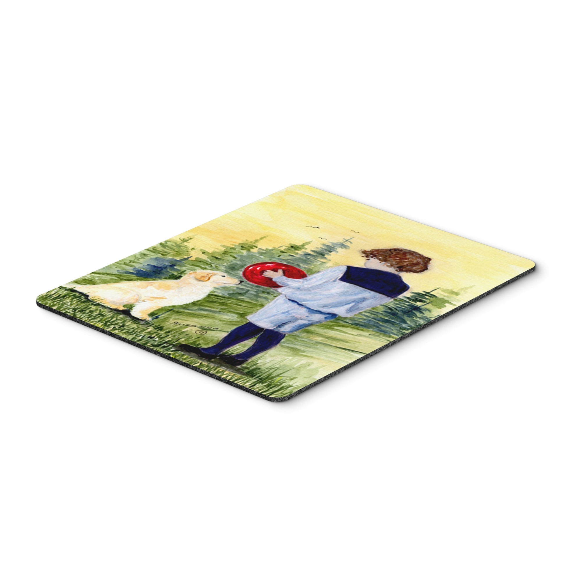 Caroline'S Treasures Mouse/Hot Pad/Trivet, Little Boy With His Golden Retriever (Ss8530Mp)