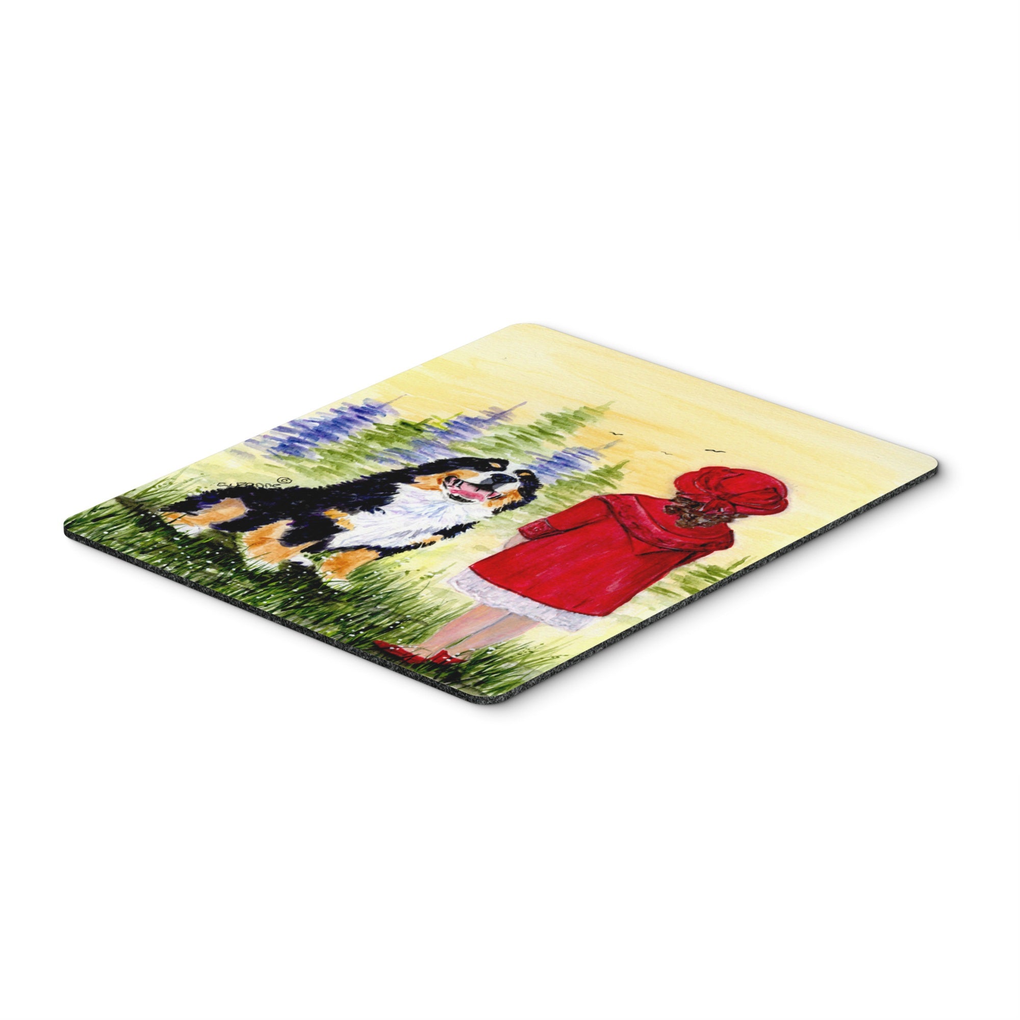 Caroline'S Treasures Mouse/Hot Pad/Trivet, Little Girl With Her Bernese Mountain Dog (Ss8531Mp)
