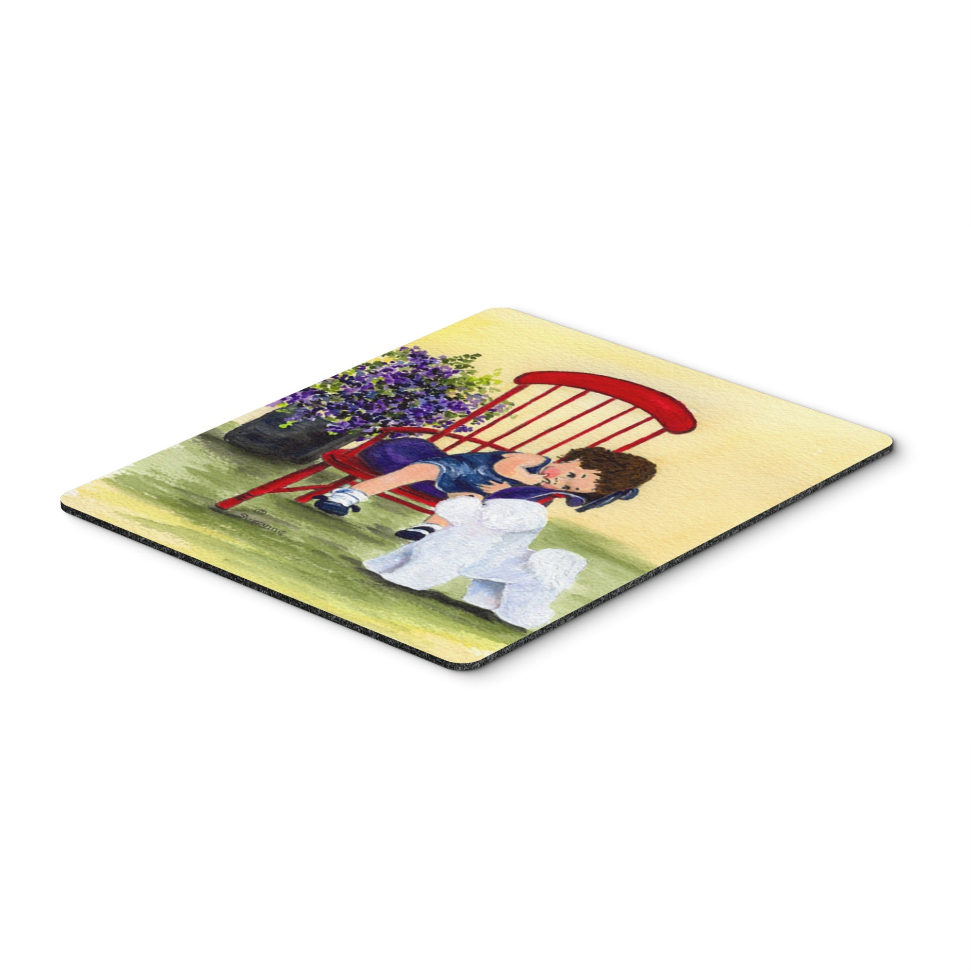Caroline'S Treasures Mouse/Hot Pad/Trivet, Little Girl With Her Bichon Frise (Ss8533Mp)