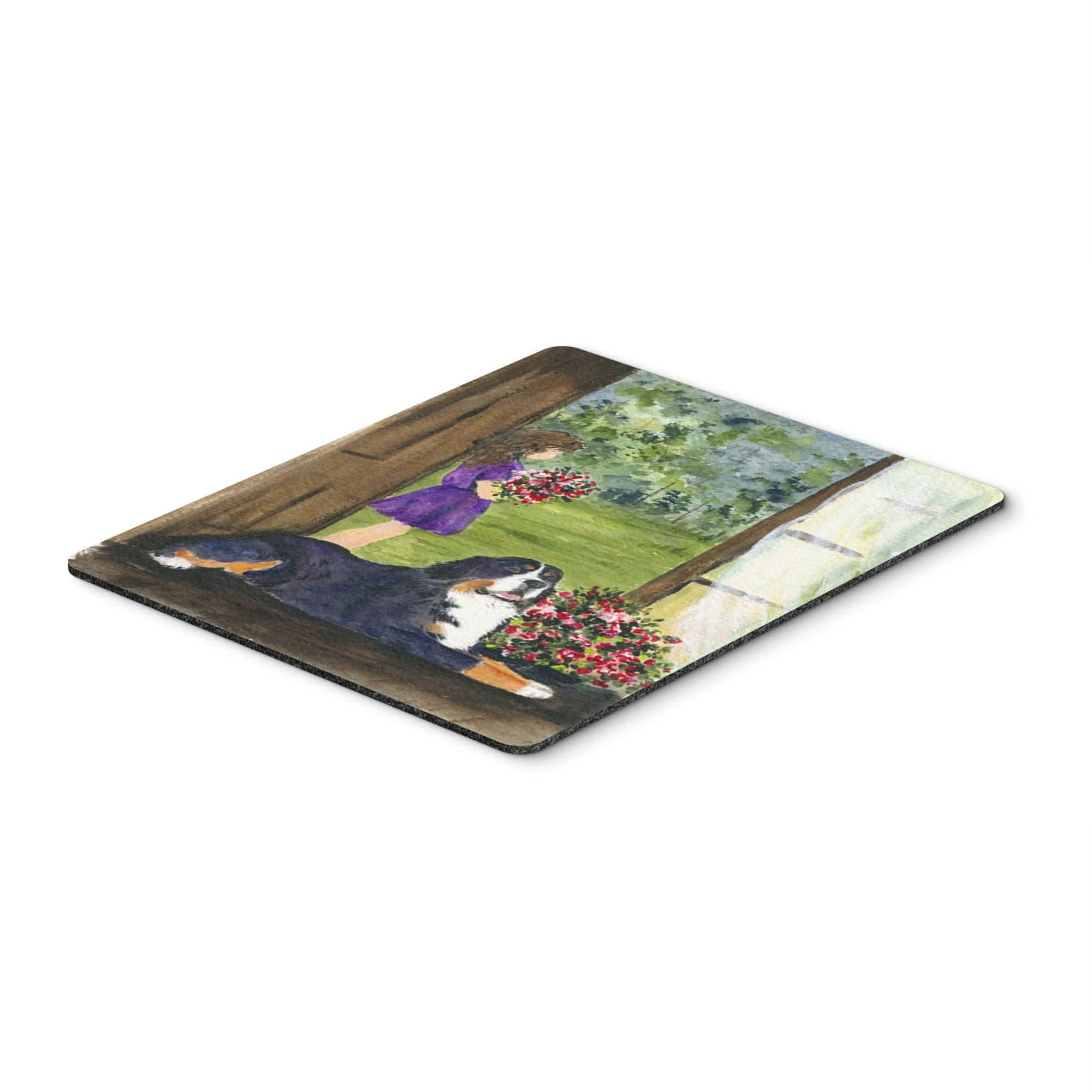 Caroline'S Treasures Mouse/Hot Pad/Trivet, Little Girl With Her Bernese Mountain Dog (Ss8535Mp)
