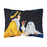 Caroline'S Treasures Ss8537Pw1216 Lady With Her Maltese Decorative Canvas Fabric Pillow, Large, Multicolor