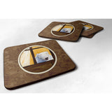 Caroline'S Treasures Ss8542Fc Bull Terrier Foam Coasters (Set Of 4), 3.5 H X 3.5 W, Multicolor