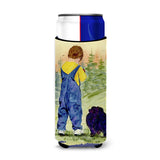 Little Boy With His Pomeranian Ultra Beverage Insulators For Slim Cans Ss8544Muk