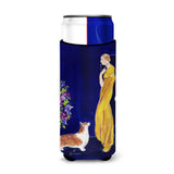 Lady With Her Corgi Ultra Beverage Insulators For Slim Cans Ss8546Muk