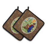 Caroline'S Treasures Little Boy With His Chesapeake Bay Retriever Pair Of Pot Holders Ss8547Pthd, 7.5Hx7.5W, Multicolor