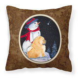 Caroline'S Treasures Ss8554Pw1414 Snowman With Chow Chow Decorative Canvas Fabric Pillow, Large, Multicolor