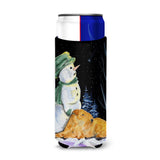 Snowman With Lakeland Terrier Ultra Beverage Insulators For Slim Cans Ss8555Muk