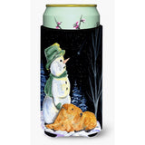 Snowman With Lakeland Terrier Tall Boy Beverage Insulator Beverage Insulator Hugger