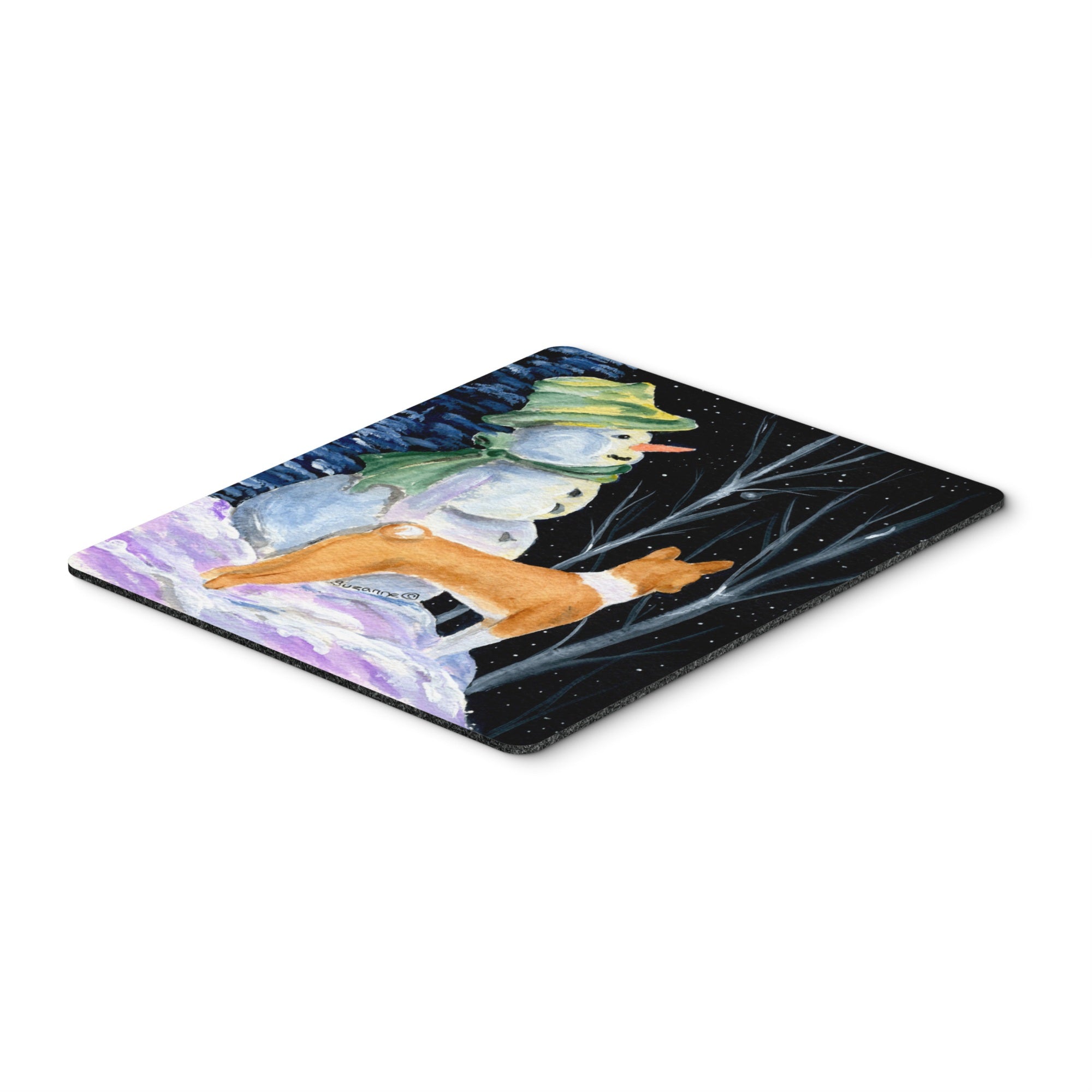 Caroline'S Treasures Mouse/Hot Pad/Trivet, Snowman With Basenji (Ss8556Mp)