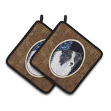 Caroline'S Treasures Ss8558Pthd Starry Night Border Collie Pot Holders (1 Pair), 7.5 X 7.5, Multicolor
