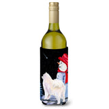 Samoyed Wine Bottle Beverage Insulator Beverage Insulator Hugger Ss8572Literk