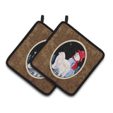 Caroline'S Treasures Samoyed Pair Of Pot Holders Ss8572Pthd, 7.5Hx7.5W, Multicolor