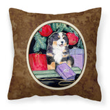 Caroline'S Treasures Ss8583Pw1414 Bernese Mountain Dog Decorative Canvas Fabric Pillow, Large, Multicolor