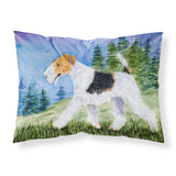 Caroline'S Treasures Ss8599Pillowcase Fox Terrier Moisture Wicking Fabric Standard Pillowcase, Large, Multicolor