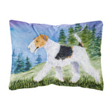 Caroline'S Treasures Ss8599Pw1216 Fox Terrier Decorative Canvas Fabric Pillow, Large, Multicolor