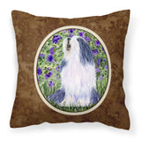 Caroline'S Treasures Ss8602Pw1414 Bearded Collie Decorative Canvas Fabric Pillow, Large, Multicolor